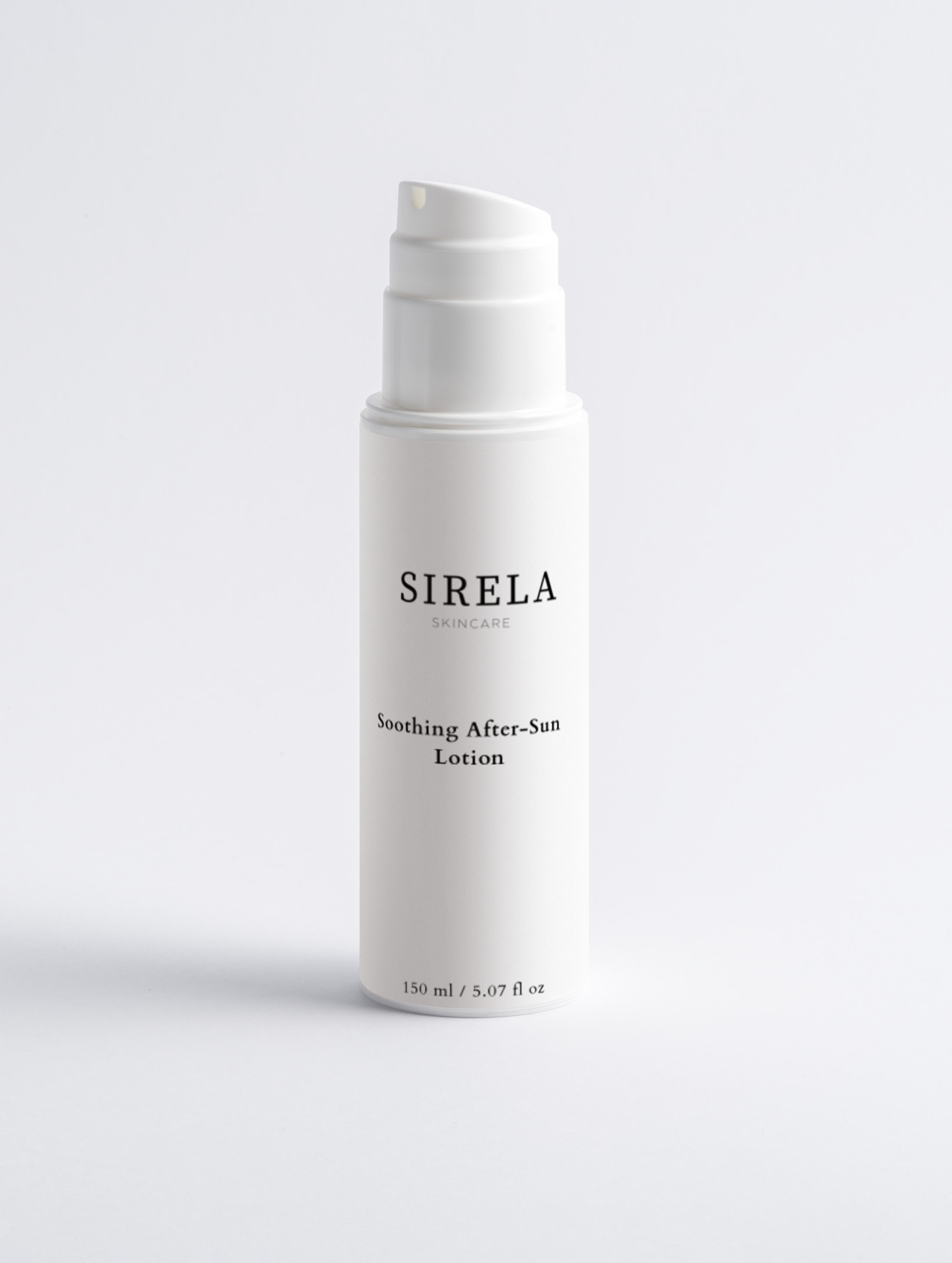 Sirela After-Sun Lotion – soothing after-sun body lotion tube on white background