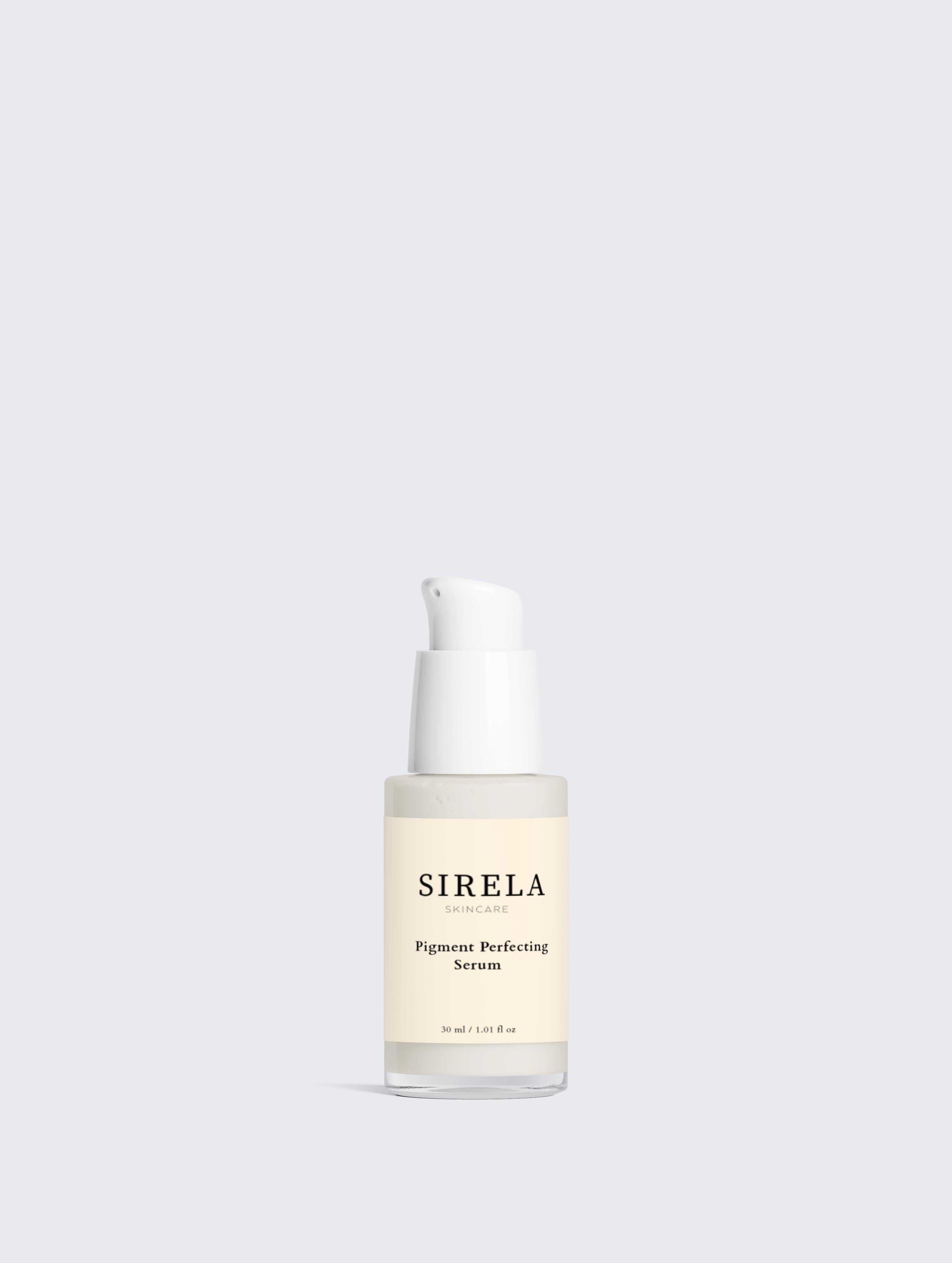 Sirela Pigment Perfecting Serum – brightening anti-dark spot serum bottle on white background