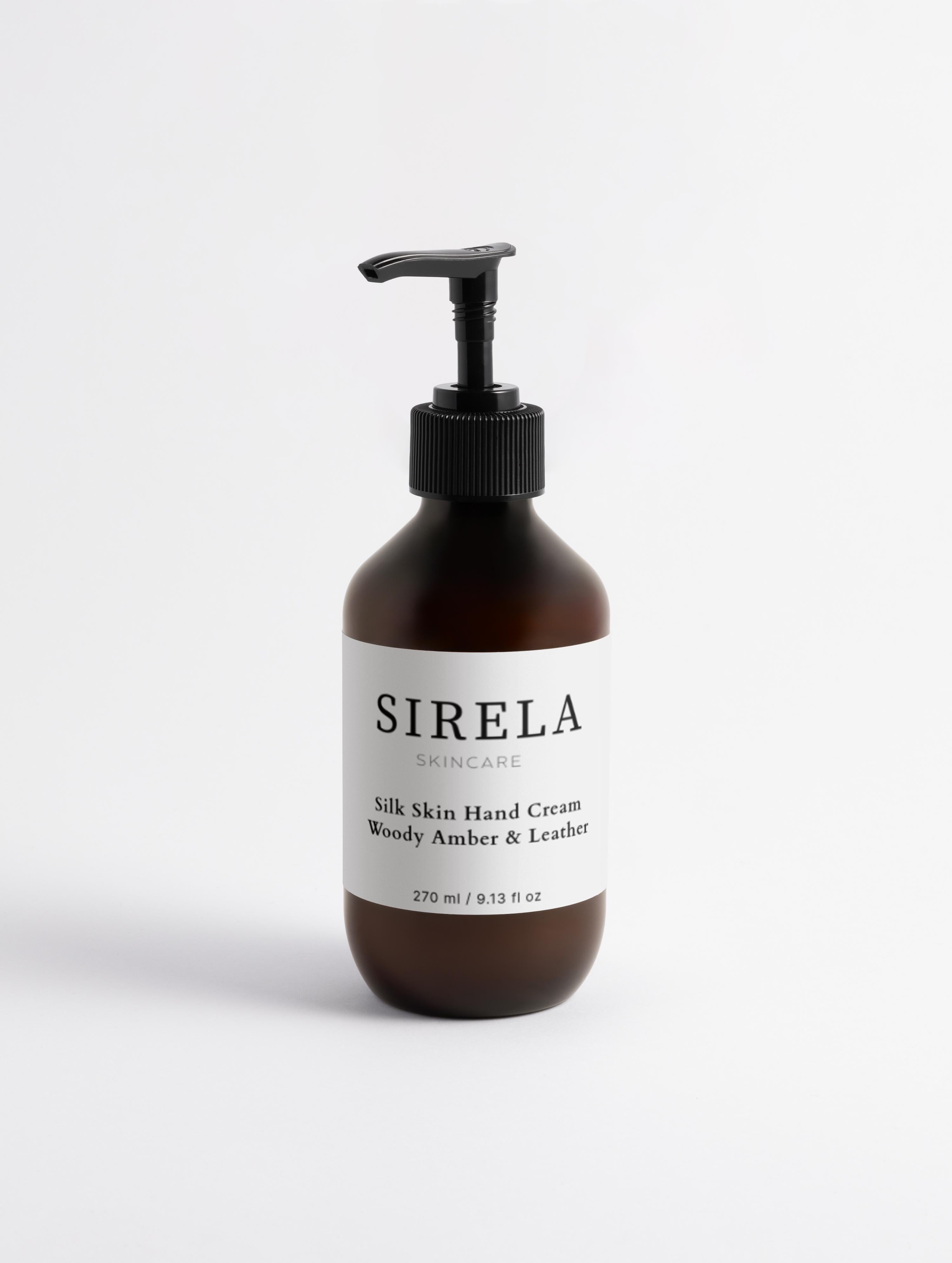 Sirela Silk Hand Cream – nourishing moisturizing hand cream tube on white background