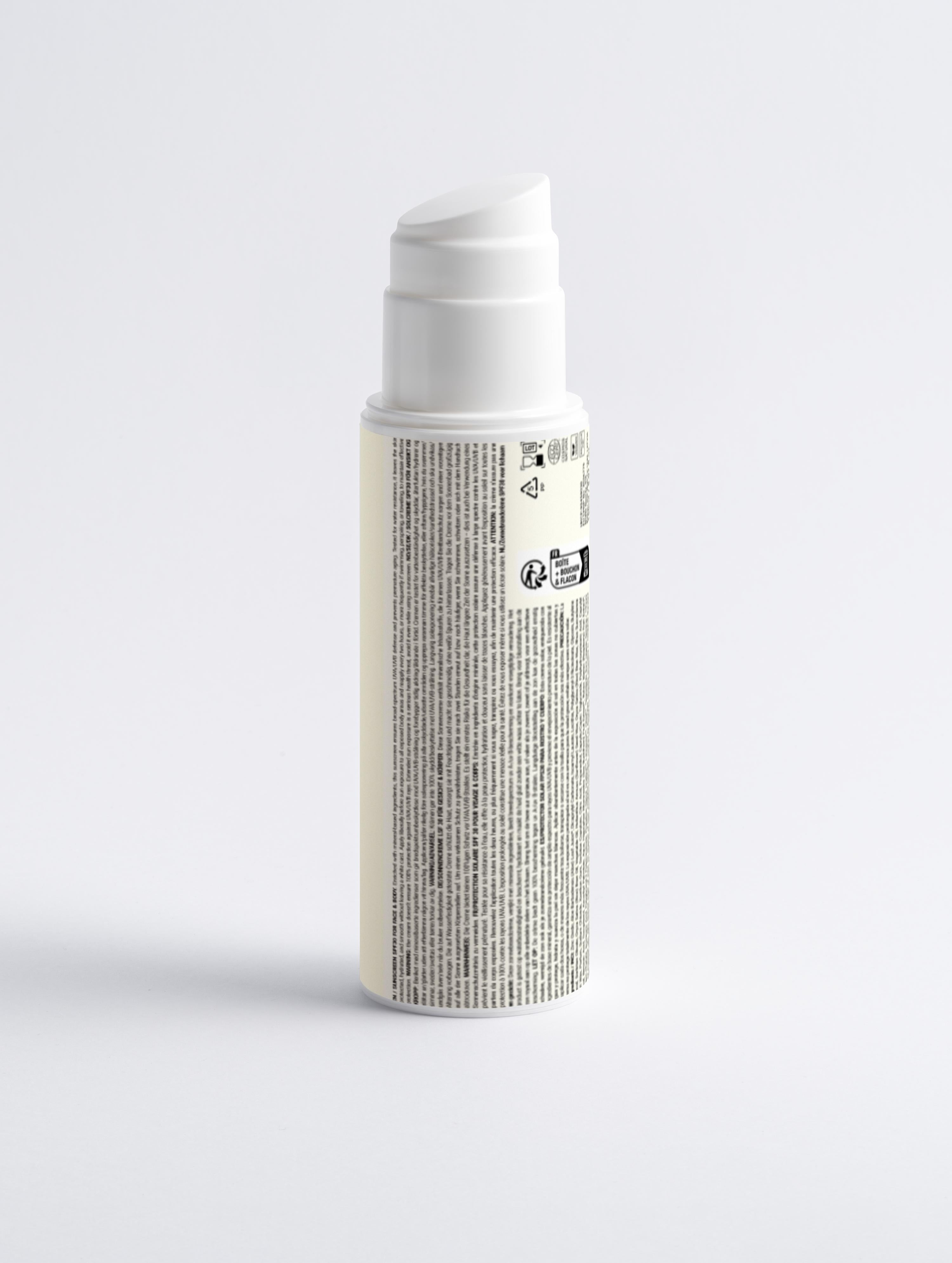 Sirela SPF – daily broad-spectrum SPF face sunscreen tube on white background